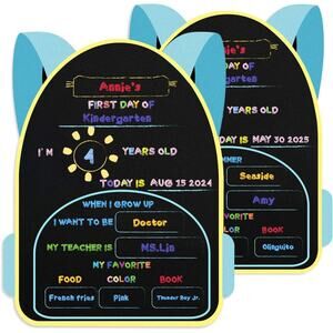 First Day of School Chalkboard 11x14 Inch Double Sided Back to School Sign